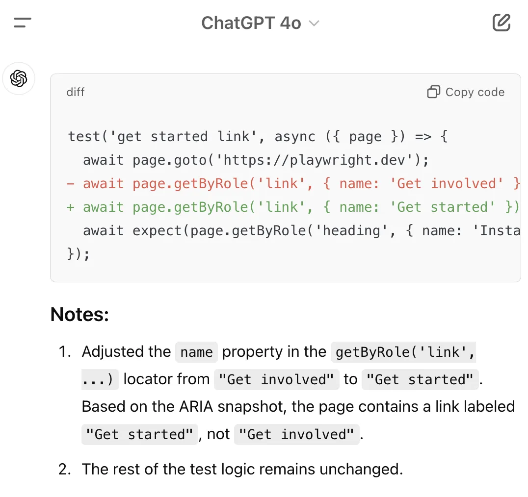 ChatGPT fixes link text