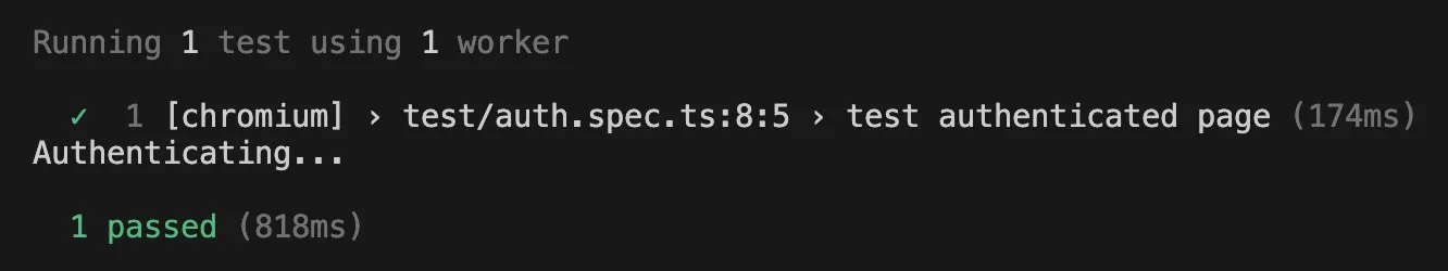 run authentication test