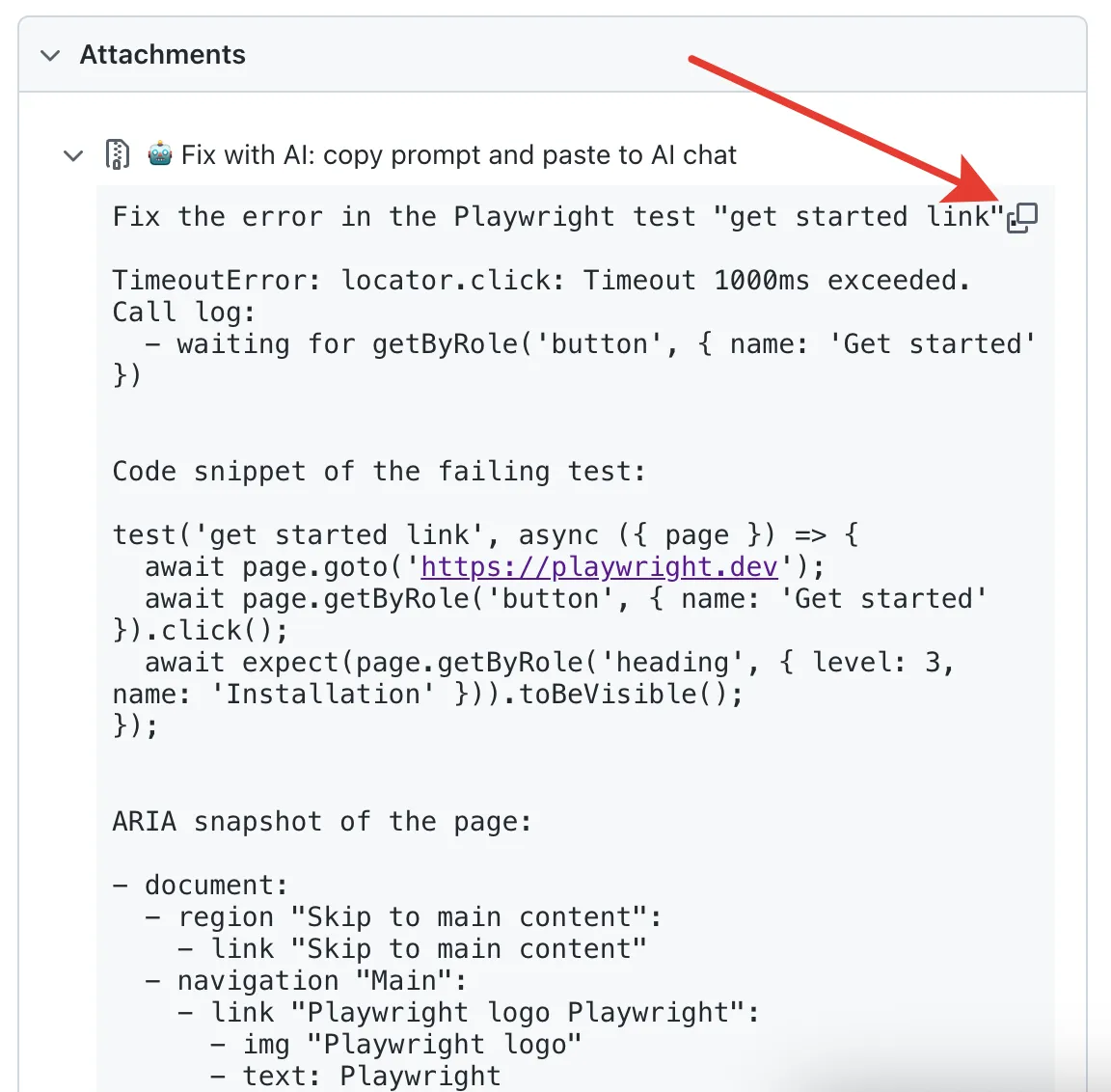 Copying the prompt
