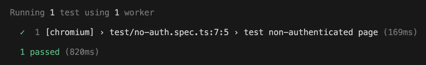 run non-authentication test