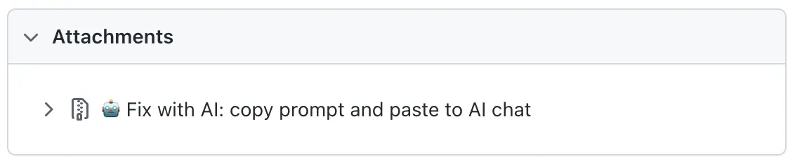 Fix with AI attachment
