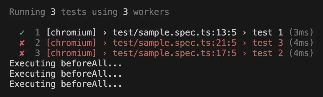 3 workers, fully parallel